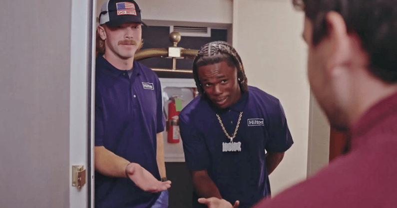 Brock Vandagriff and Maxwell Hairston star in new NIL commercial with Hilton